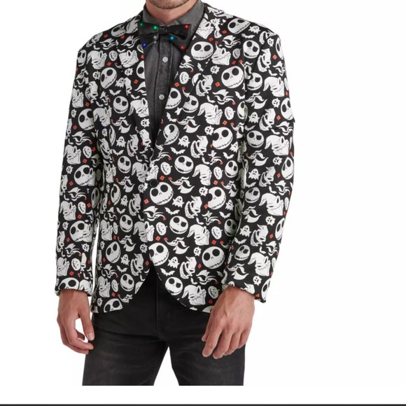 Disney Other - Disney Tim Burton's The Nightmare Before Christmas Glow in the Dark Suit Jacket